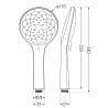 Mexen R-74 Duschkopf 3-funktional, Chrom/Weiß - 79574-00