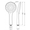 Mexen R-74 poignée de douche 3 fonctions, chrome/blanc - 79574-00