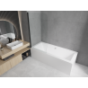 Mexen Cube baignoire rectangulaire 170 x 80 cm avec habillage et pare-douche 1 panneau 70 cm, transparent, noir
