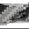 Mexen Kioto douchewand Walk-in 150 x 110 cm, zwart frame, gunmetal - 800-150-202-95-70-110