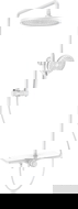 Mexen Frost exposed shower set with rain shower and faucet, white - 78111-20
