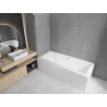 Mexen Cube rechthoekig bad 170 x 80 cm met ombouw en 1-delige scherm 75 cm, transparant, chroom - 550517080X9007510100