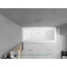 Mexen Cube rechteckige Wanne 170 x 80 cm mit Verkleidung und 2-flügeligem 80 cm Paravent, transparent, Chrom - 550517080X900802?