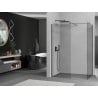 Mexen Kioto Duschwand Walk-in 110 x 95 cm, transparent, gebürstet Gun Gray - 800-110-202-66-00-095