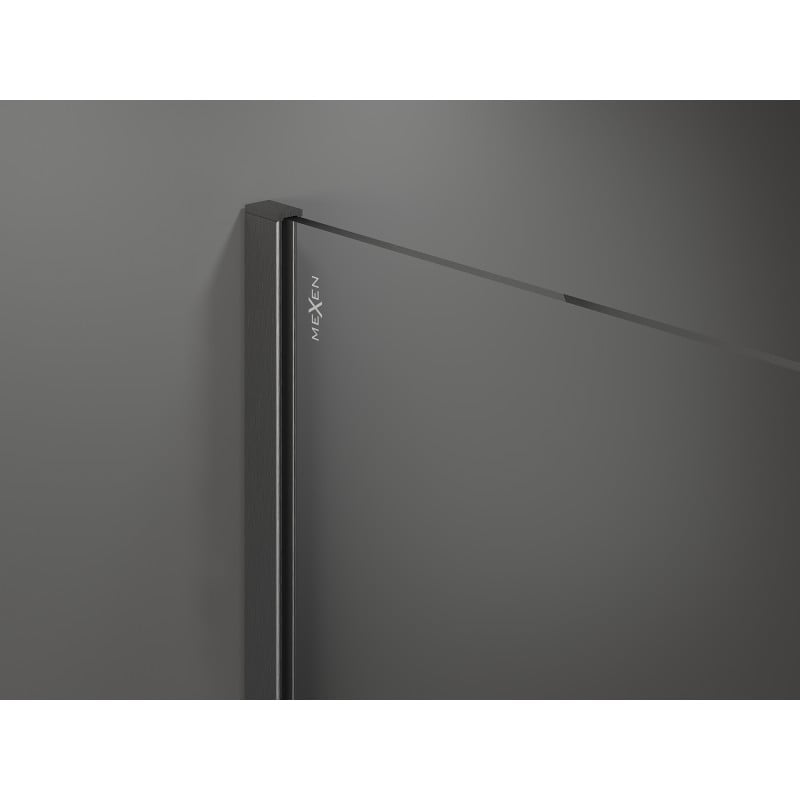 Mexen Kioto mampara de ducha Walk-in 125 x 100 cm, transparente, gris pistola cepillado - 800-125-202-66-00-100