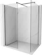 Mexen Kioto tuš stena Walk-in 150 x 80 cm, prozorna, ščetkano pištolsko siva - 800-150-202-66-00-080