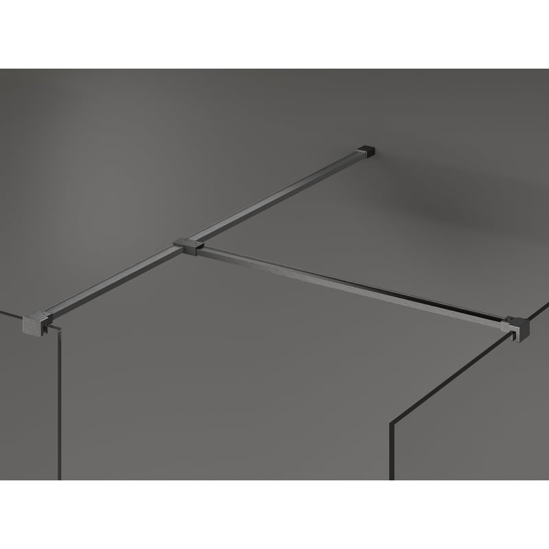 Mexen Kioto tuš pregrada Walk-in 155 x 120 cm, prozirna, četkana pištoljsko siva - 800-155-202-66-00-120