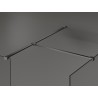 Mexen Kioto dušisein Walk-in 115 x 70 cm, läbipaistev, püssimetall - 800-115-202-95-00-070