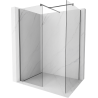 Mexen Kioto zidni tuš Walk-in 125 x 100 cm, transparentan, gun metal - 800-125-202-95-00-100