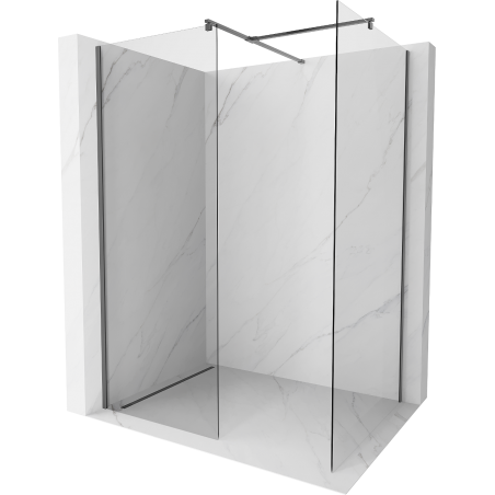 Mexen Kioto dušisein Walk-in 130 x 85 cm, läbipaistev, gun metal - 800-130-202-95-00-085