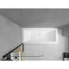 Mexen Cube taisnstūrveida vanna 180 x 80 cm ar apdari un vienu vērtni 70 cm, caurspīdīga, melna - 550518080X9007017000