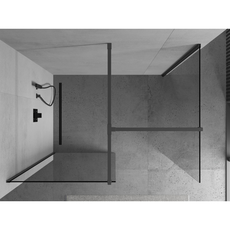 Mexen Kioto dušisein Walk-in 145 x 100 cm, läbipaistev, gun metal - 800-145-202-95-00-100