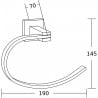 Mexen Vane handdoekrek, chroom - 7020932-00