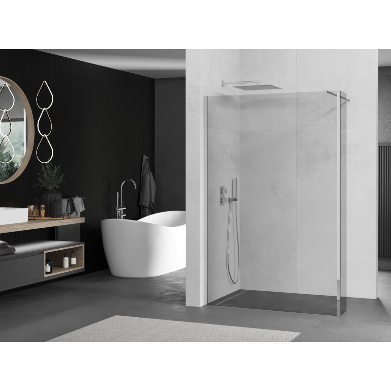 Mexen Kioto dušisein Walk-in 180 x 30 cm, läbipaistev, kroom - 800-180-212-01-00-030