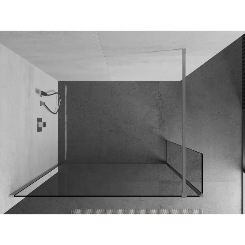 Mexen Kioto dušisein Walk-in 180 x 30 cm, läbipaistev, kroom - 800-180-212-01-00-030