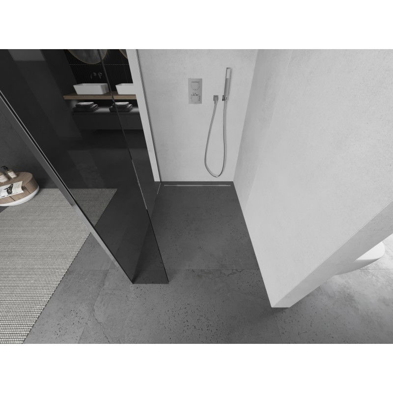 Mexen Kioto πηχάκι ντους Walk-in 180 x 30 cm, διάφανο, χρώμιο - 800-180-212-01-00-030