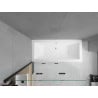Mexen Cube Rechteckige Badewanne 180 x 80 cm mit Verkleidung und 3-flügeligem Paravent 120 cm, transparent, schwarz - 550518080?