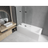 Mexen Cube Rechteckige Badewanne 180 x 80 cm mit Verkleidung und 3-flügeligem Paravent 120 cm, transparent, schwarz - 550518080?