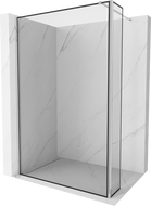 Mexen Kioto tuš pregrada Walk-in 100 x 30 cm, crni okvir, krom - 800-100-212-01-70-030