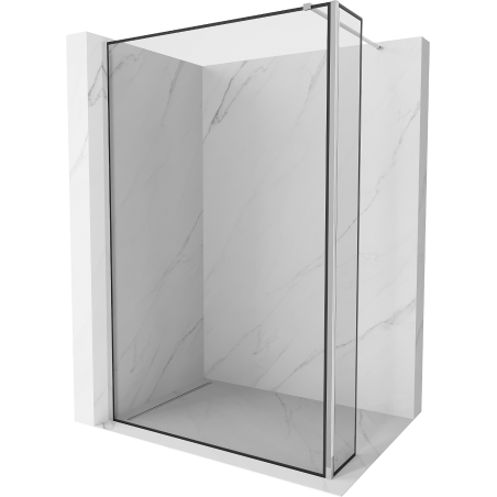 Mexen Kioto dušisein Walk-in 130 x 30 cm, must raam, kroom - 800-130-212-01-70-030