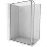 Mexen Kioto douchewand Walk-in 100 x 40 cm, zwart frame, chroom - 800-100-212-01-70-040