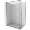 Mexen Kioto Zid tuš kabine Walk-in 110 x 40 cm, crni okvir, krom - 800-110-212-01-70-040