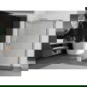 Mexen Kioto douchewand Walk-in 130 x 40 cm, zwarte lijst, chroom - 800-130-212-01-70-040