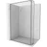 Mexen Kioto paroi de douche Walk-in 140 x 40 cm, cadre noir, chrome - 800-140-212-01-70-040