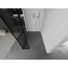 Mexen Kioto Walk-in Shower Wall 130 x 40 cm, Black Frame, Chrome - 800-130-212-01-70-040