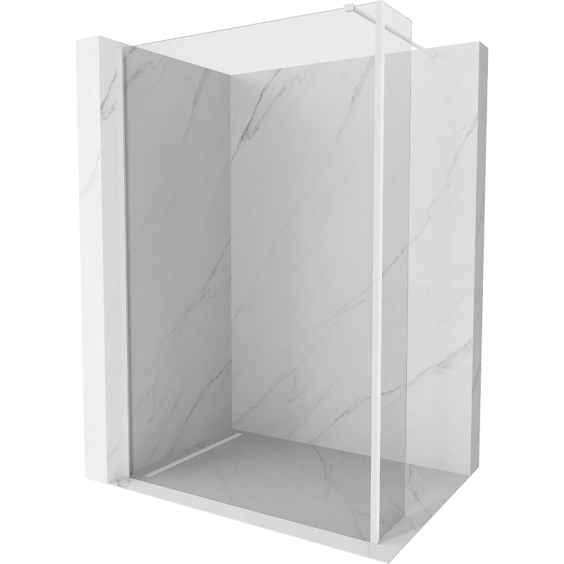 Mexen Kioto paroi de douche Walk-in 105 x 30 cm, transparent, blanc - 800-105-212-20-00-030