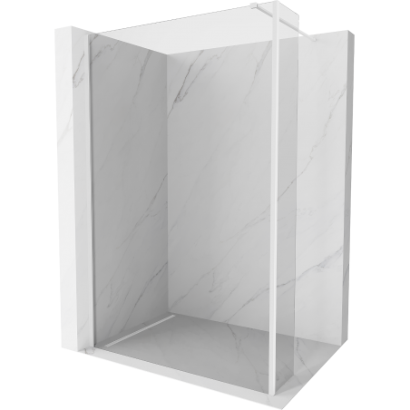 Mexen Kioto mampara de ducha Walk-in 155 x 30 cm, transparente, blanca - 800-155-212-20-00-030