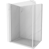 Mexen Kioto Duschwand Walk-in 115 x 40 cm, transparent, weiß - 800-115-212-20-00-040