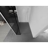 Mexen Kioto ścianka prysznicowa Walk-in 140 x 30 cm, czarna ramka, biała - 800-140-212-20-70-030