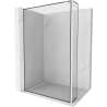 Mexen Kioto ścianka prysznicowa Walk-in 100 x 30 cm, czarna ramka, biała - 800-100-212-20-70-030