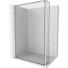 Mexen Kioto zidni paravan za tuš Walk-in 90 x 30 cm, crni okvir, bijeli - 800-090-212-20-70-030