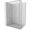 Mexen Kioto dušisein Walk-in 110 x 40 cm, must raam, valge - 800-110-212-20-70-040