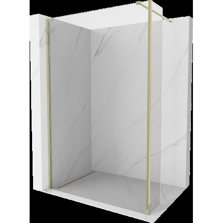 Mexen Kioto ścianka prysznicowa Walk-in 125 x 30 cm, transparent, złota - 800-125-212-50-00-030