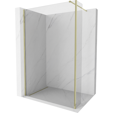 Mexen Kioto Shower Wall Walk-in 120 x 30 cm, transparent, gold - 800-120-212-50-00-030