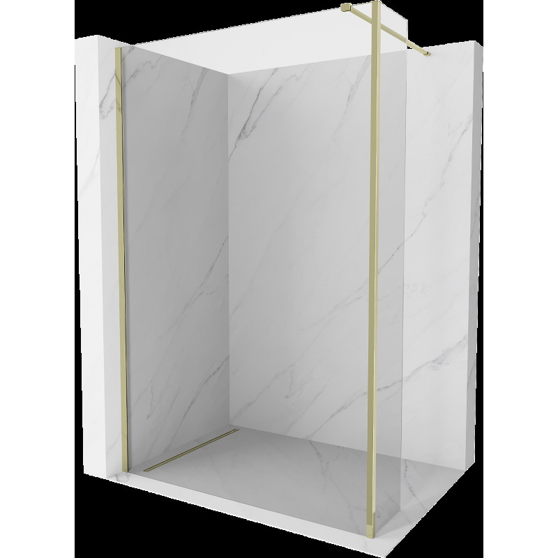 Mexen Kioto ścianka prysznicowa Walk-in 140 x 30 cm, transparent, złota - 800-140-212-50-00-030