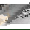 Mexen Cubik rechthoekig bad 150 x 70 cm met ombouw en 1-delige wand 70 cm, transparant, chroom - 550315070X9007010100