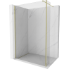 Mexen Kioto Zid za tuš Walk-in 105 x 40 cm, proziran, zlatni - 800-105-212-50-00-040