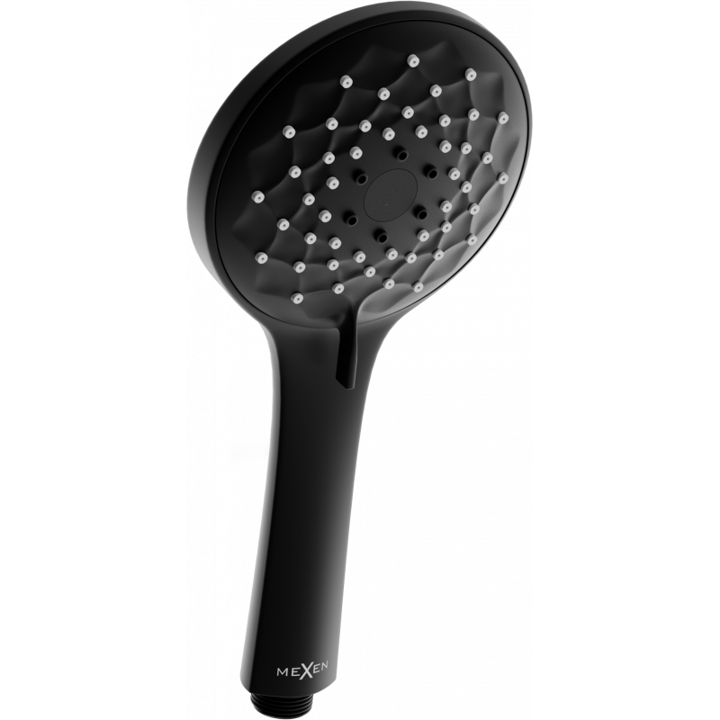 Mexen R-74 3-funktions duschhandtag, svart - 79574-70