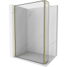 Mexen Kioto Walk-in tuš zid 120 x 30 cm, crni okvir, zlatni - 800-120-212-50-70-030