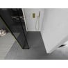 Mexen Kioto paroi de douche Walk-in 110 x 30 cm, cadre noir, or - 800-110-212-50-70-030