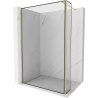 Mexen Kioto dušisein Walk-in 130 x 30 cm, must raam, kuldne - 800-130-212-50-70-030