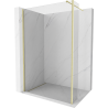 Mexen Kioto paroi de douche Walk-in 95 x 30 cm, transparente, or brossé - 800-095-212-55-00-030