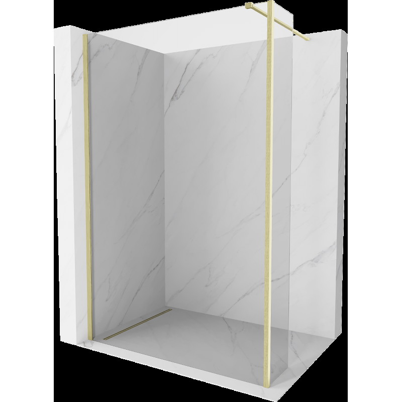 Mexen Kioto ścianka prysznicowa Walk-in 105 x 40 cm, transparent, złota szczotkowana - 800-105-212-55-00-040