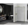 Mexen Kioto parede de chuveiro Walk-in 115 x 40 cm, transparente, dourada escovada - 800-115-212-55-00-040