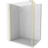 Mexen Kioto douchewand Walk-in 180 x 40 cm, transparant, goud geborsteld - 800-180-212-55-00-040