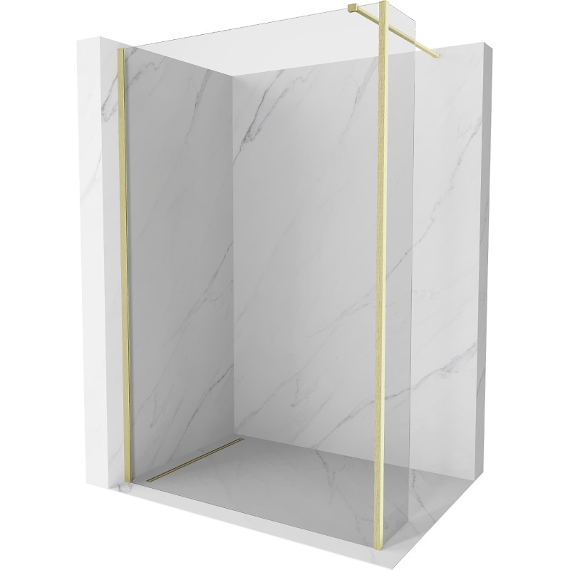 Mexen Kioto dušisein Walk-in 160 x 40 cm, läbipaistev, kuldne harjatud - 800-160-212-55-00-040